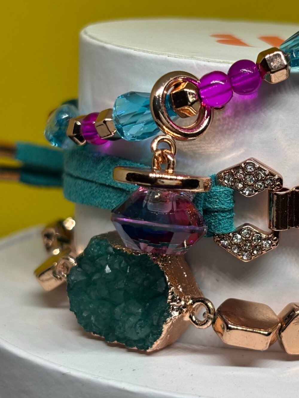 Bomb Party "RingPop Glamour" Luxury 3 Bracelet Stacks Set RBP6030 MSRP $130